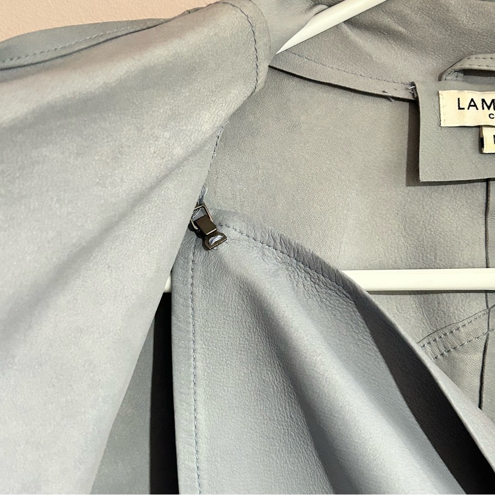 Lamarque Drape Front Leather Jacket - image 8